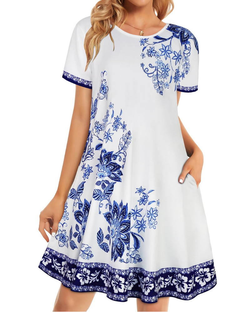 Φόρεμα Lucinda Robe T-Shirt Γυναικείο – Κοντό Ρουά Φόρεμα με Τσέπες
