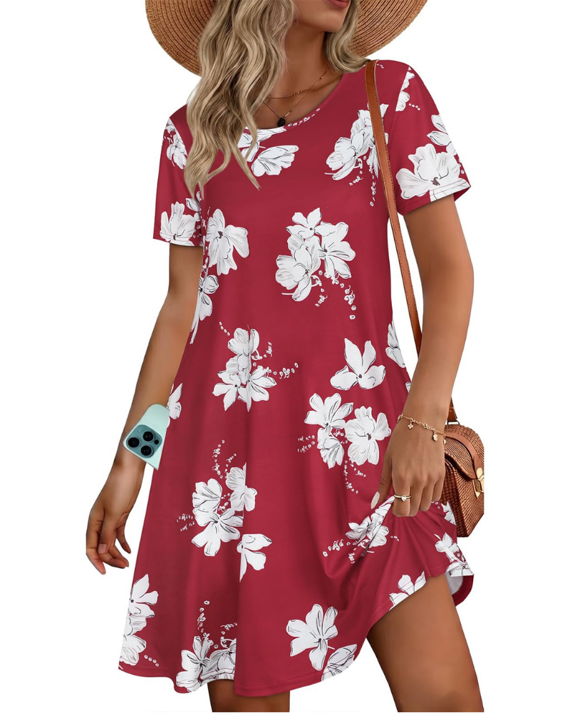 Φόρεμα Lucinda Robe T-Shirt Γυναικείο – Κοντό Ρουά Φόρεμα με Τσέπες