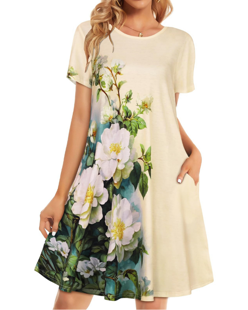Φόρεμα Lucinda Robe T-Shirt Γυναικείο – Κοντό Ρουά Φόρεμα με Τσέπες
