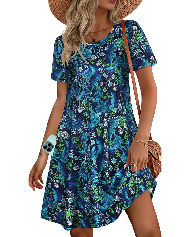 Φόρεμα Lucinda Robe T-Shirt Γυναικείο – Κοντό Ρουά Φόρεμα με Τσέπες