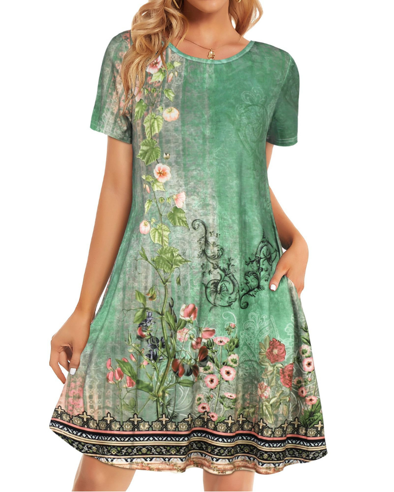 Φόρεμα Lucinda Robe T-Shirt Γυναικείο – Κοντό Ρουά Φόρεμα με Τσέπες