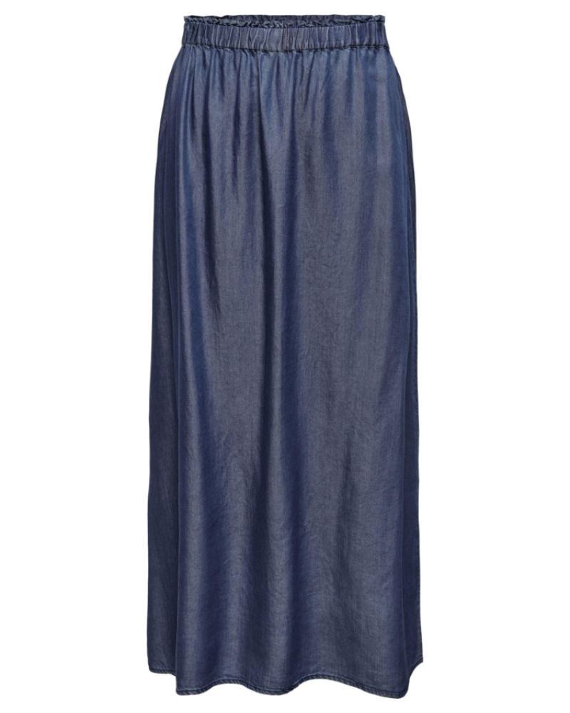 Isla Jupe Maxi Dames – Lange Geplooide Rok van Zachte Viscose in Elegante Stijl