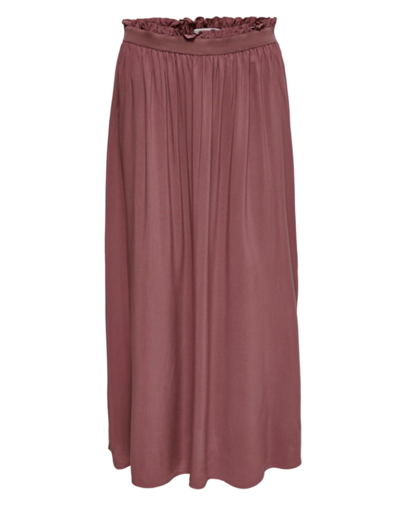 Isla Jupe Maxi Dames – Lange Geplooide Rok van Zachte Viscose in Elegante Stijl