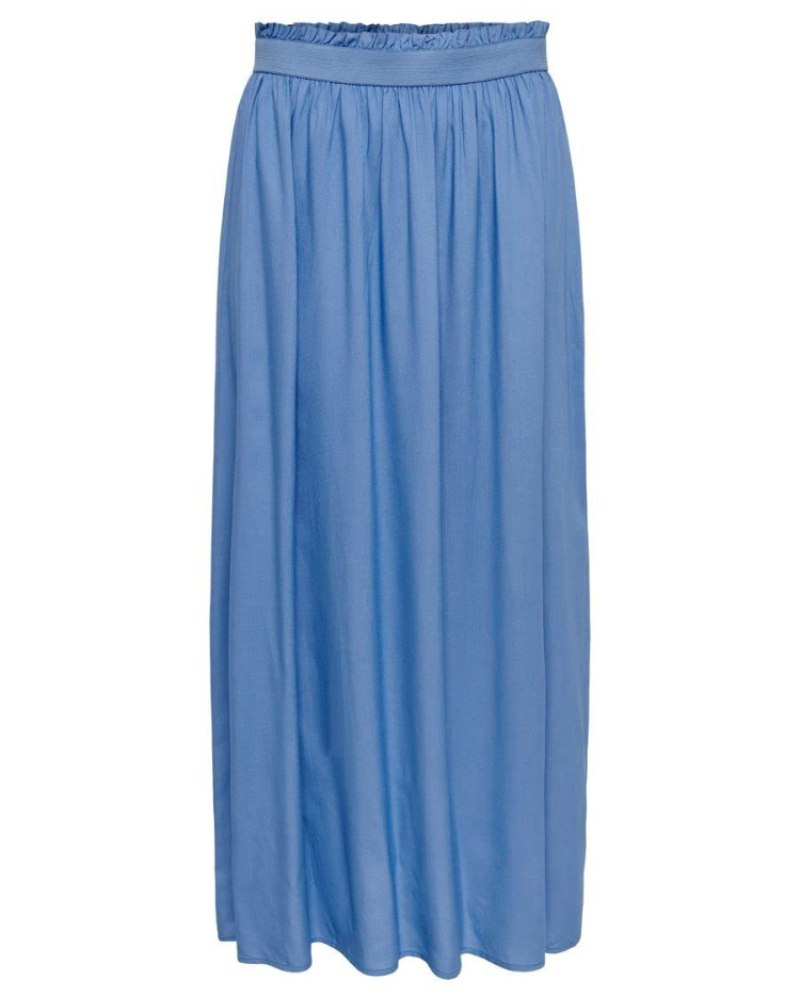 Isla Jupe Maxi Dames – Lange Geplooide Rok van Zachte Viscose in Elegante Stijl