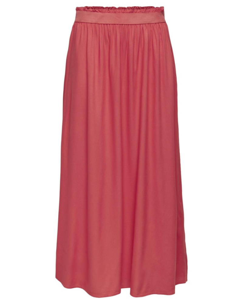 Isla Jupe Maxi Dames – Lange Geplooide Rok van Zachte Viscose in Elegante Stijl