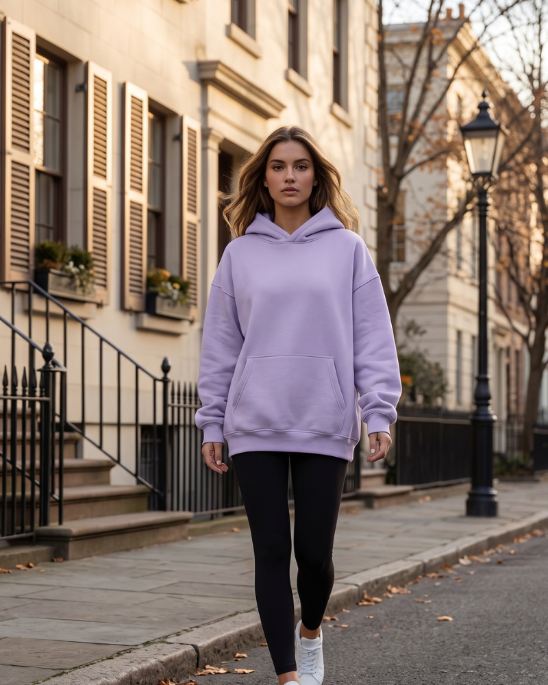 Kinsley Sweat à Capuche Femme – Coupe Oversize, Doublure Douce & Poche Kangourou