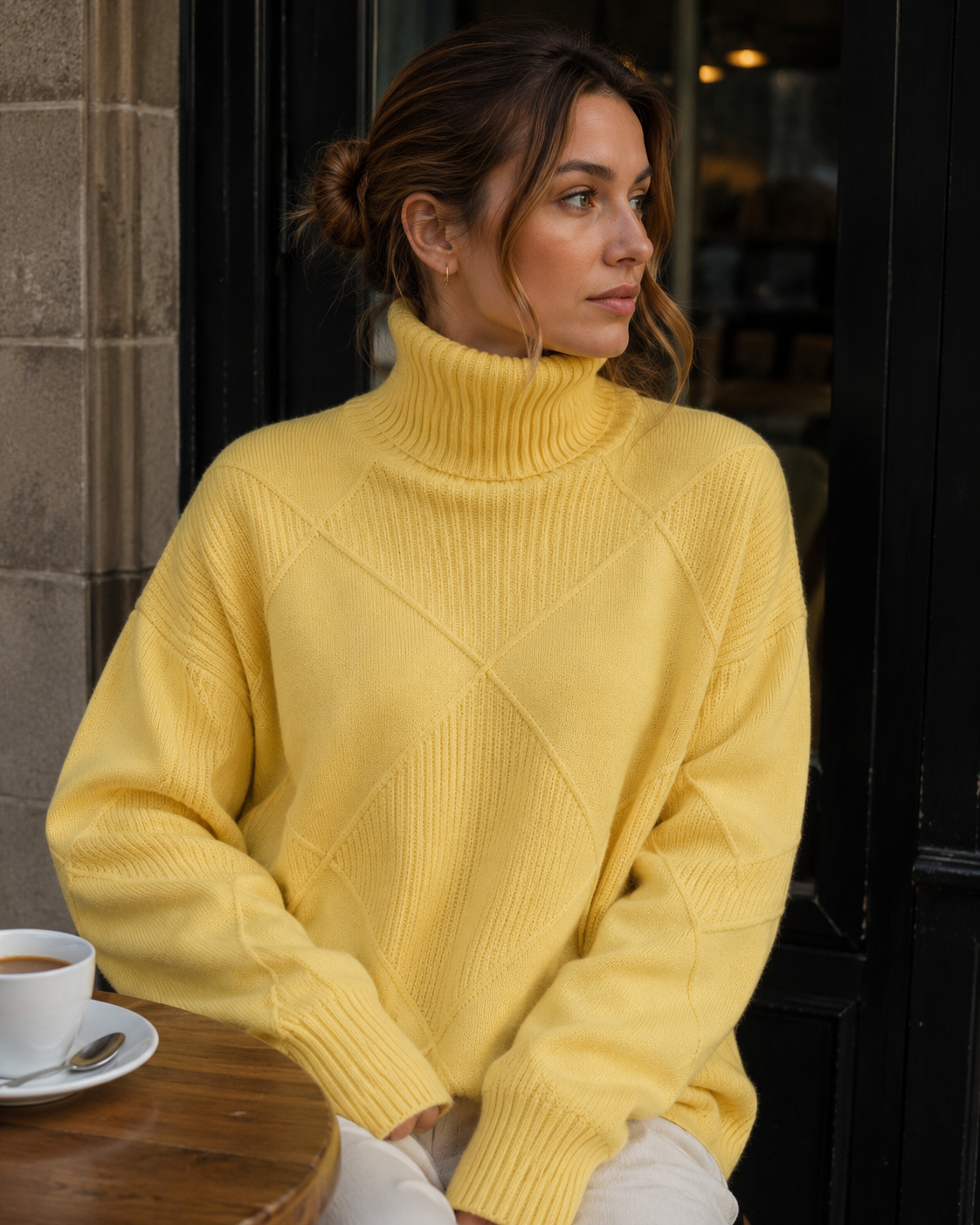 Marlowe Pull oversize para mujer – Cuello alto, punto grueso y corte holgado