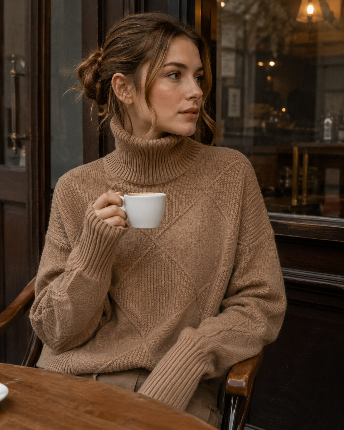 Marlowe Pull oversize para mujer – Cuello alto, punto grueso y corte holgado