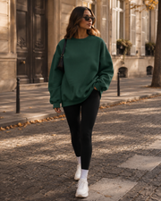 Felpa Keley da donna oversize – Collo rotondo, maniche lunghe e interno morbido