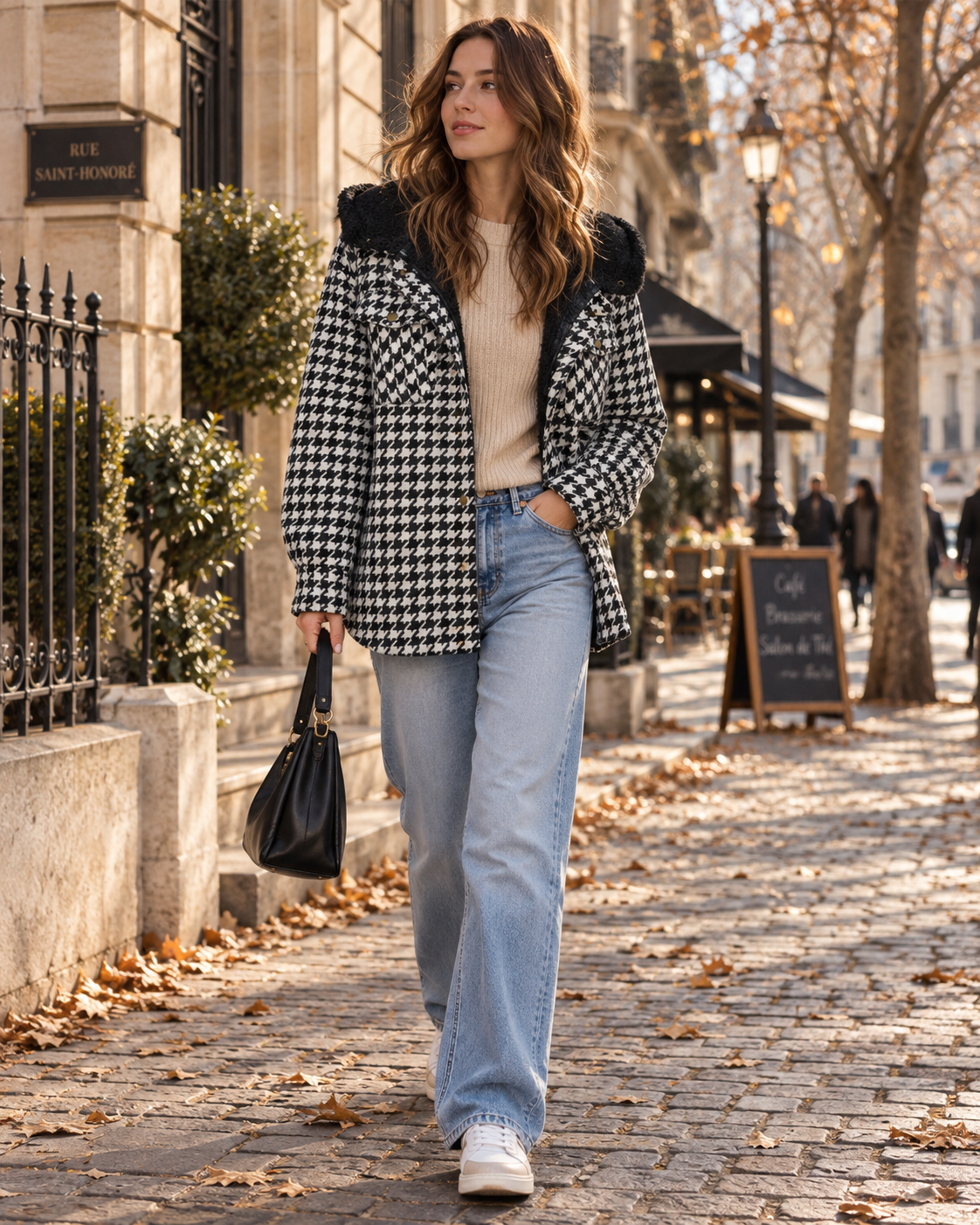 Winna Surchemise à Carreaux Femme – Doublure Sherpa, Capuche & Coupe Ample