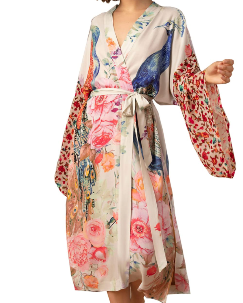 Kaftán Serena para mujer maxi – vestido largo bohemio ligero con cubre-bañador de playa