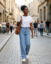 Ysé Pantaloni cargo da donna – Pantaloni larghi streetwear a vita alta in stile coreano