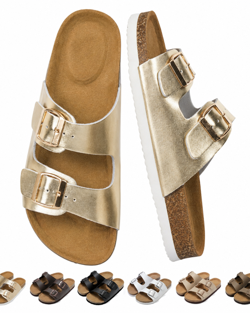 Sandali e sabot da donna Isolde – Doppia fibbia regolabile, soletta in memory foam e supporto plantare