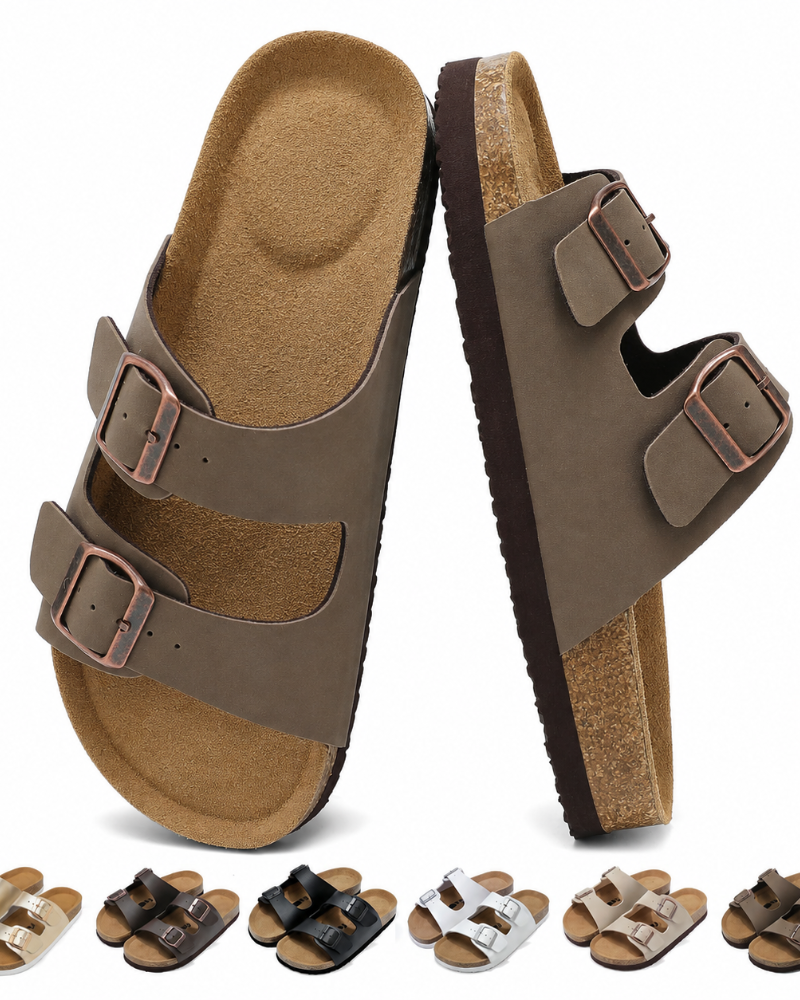 Sandali e sabot da donna Isolde – Doppia fibbia regolabile, soletta in memory foam e supporto plantare