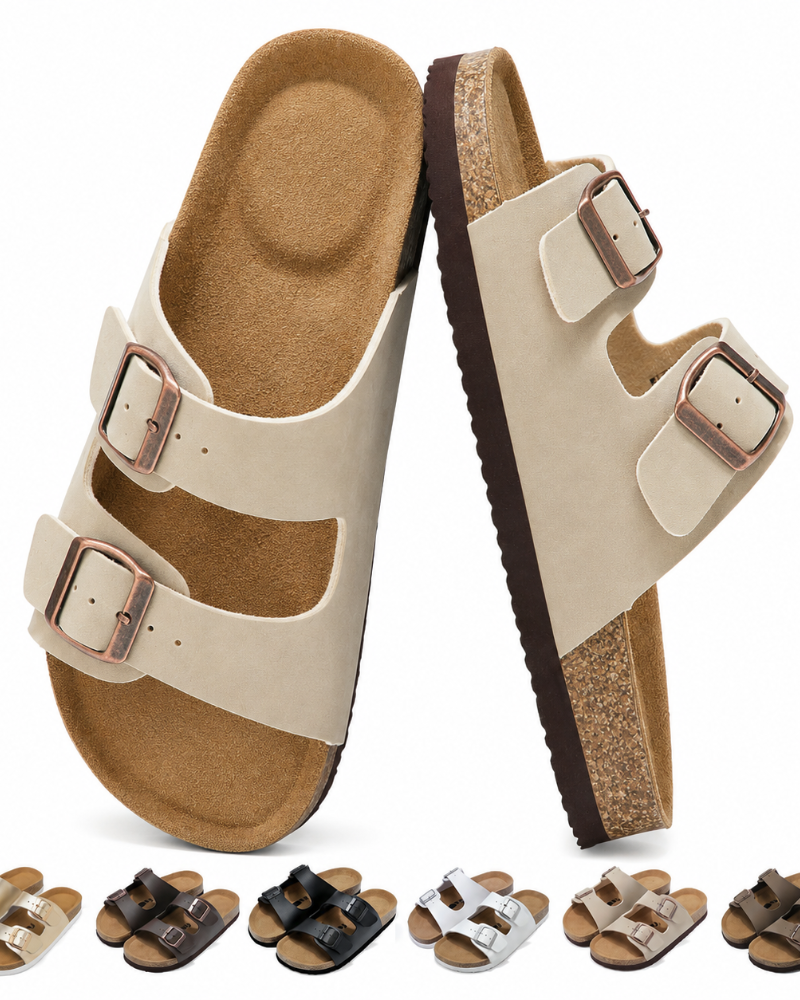 Sandali e sabot da donna Isolde – Doppia fibbia regolabile, soletta in memory foam e supporto plantare