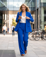 Presley Women's Ensemble Blazer – 2-Piece Tailored Set Fitted Jacket Elegant Office Pants Chic