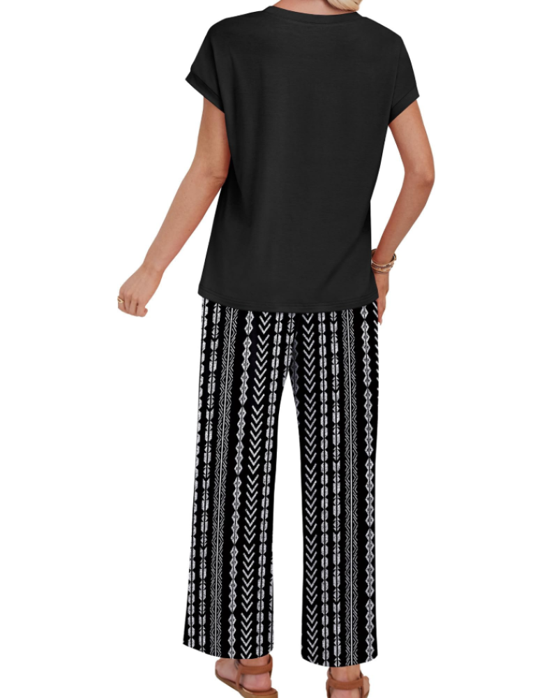 Grace Ensemble Femme 2 Pièces – Tenue Coordonnée Légère d'Été
