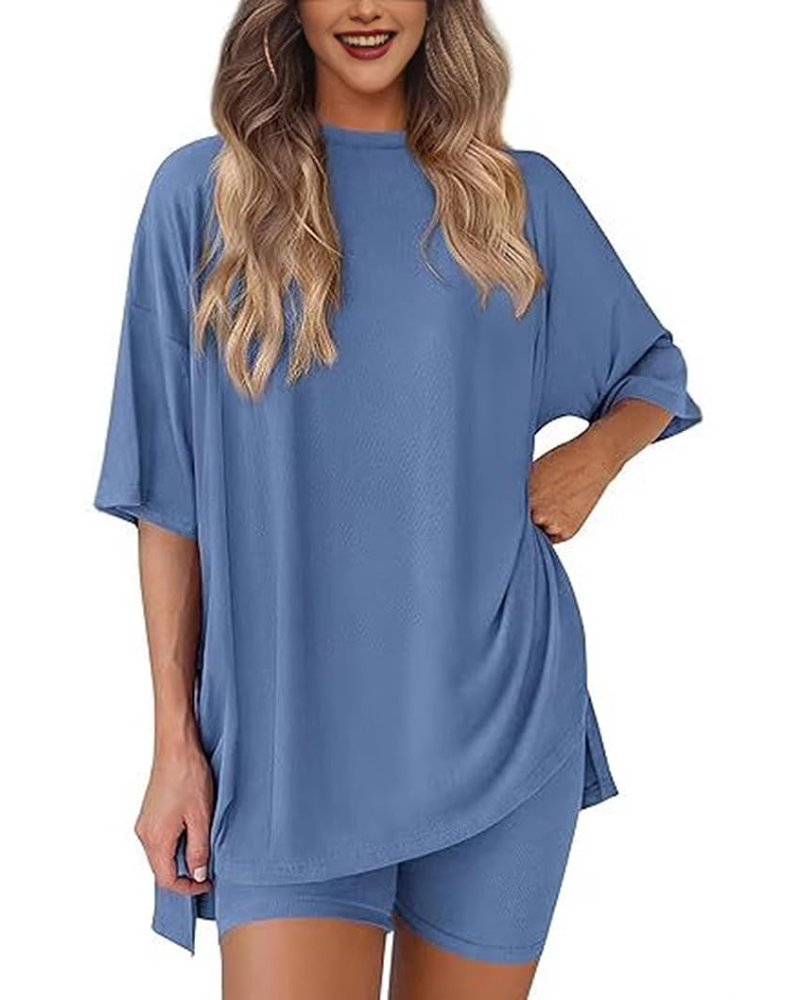 Set Gloria Relaxare pentru Femei 2 Piese – Bluza cu Guler Rotund & Pantaloni Asortați Ușori