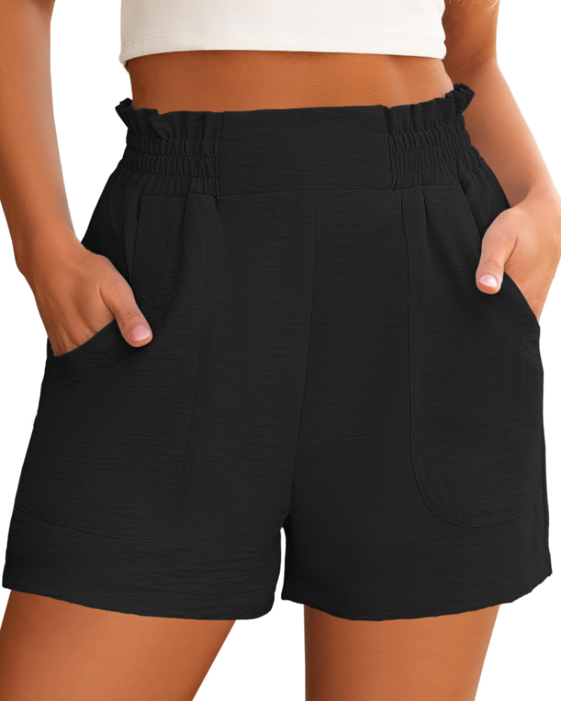 Willow Short Femme Wysoki Stan – Eleganckie Luźne Szorty z Kieszeniami na Lato