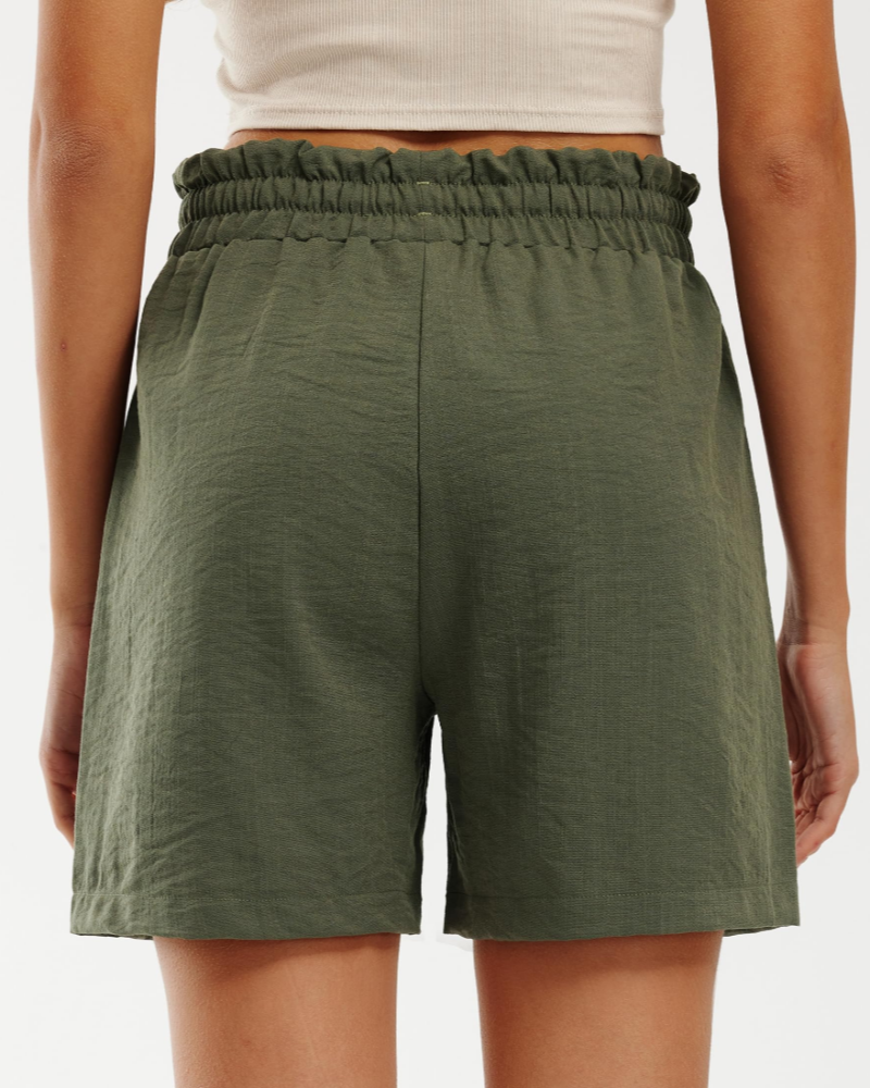 Bella Short en Lin Damskie – Lekkie Szorty z Wysokim Stanem i Kieszeniami na Lato