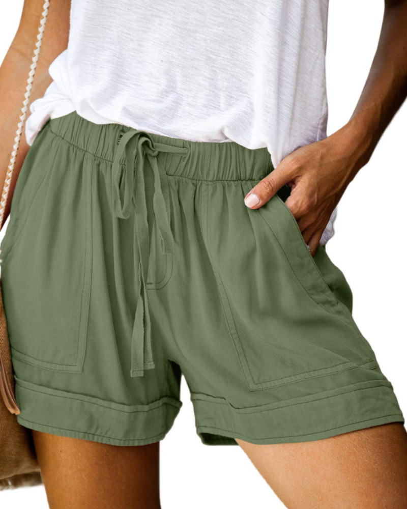 Sadie Short Femme Confort – krótkie spodenki z elastycznym pasem, sznurkiem i kieszeniami na lato
