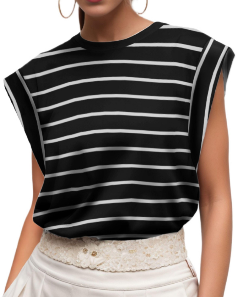 Fionna Women's Cotton T-Shirt – Elegant Short-Sleeve Round Neck Top