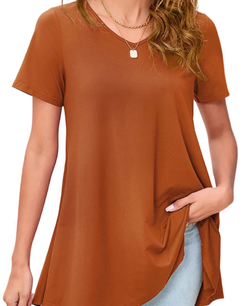 Tunica Donna Estiva Ivy – Scollo a V Stampa Paisley Orlo Fluido