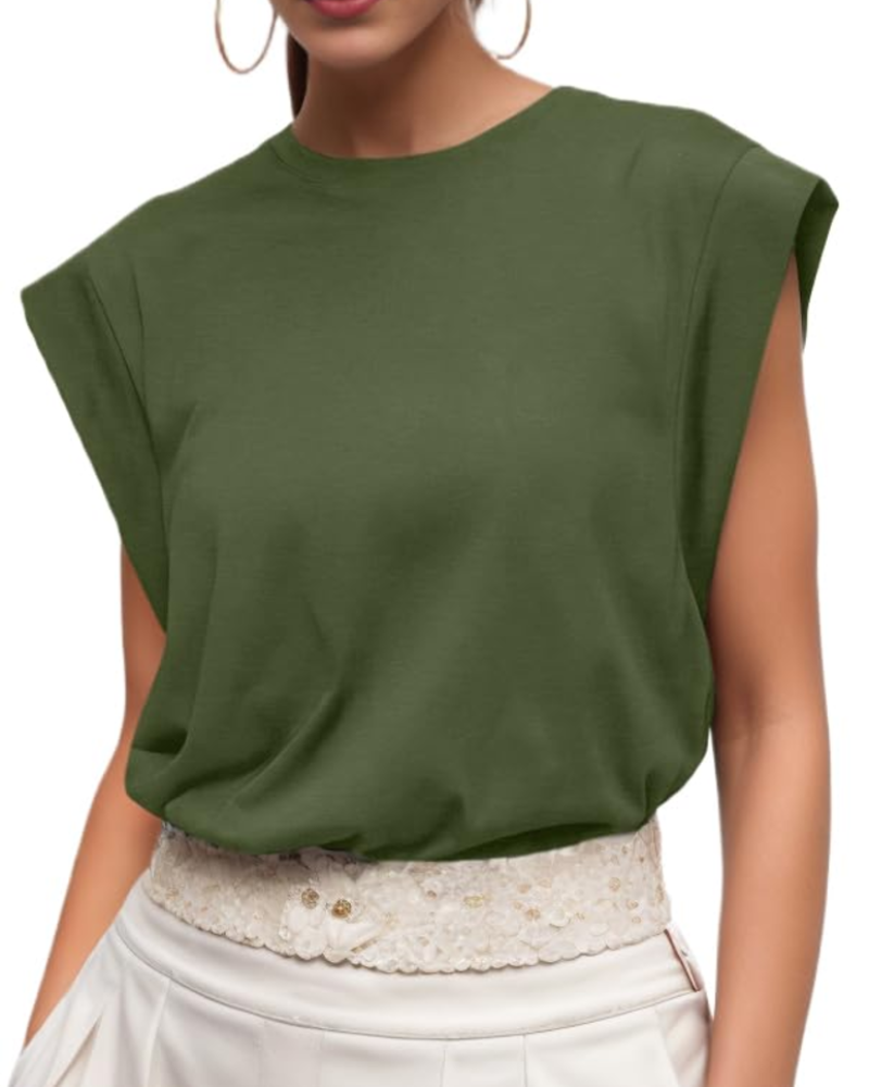 Fionna Women's Cotton T-Shirt – Elegant Short-Sleeve Round Neck Top