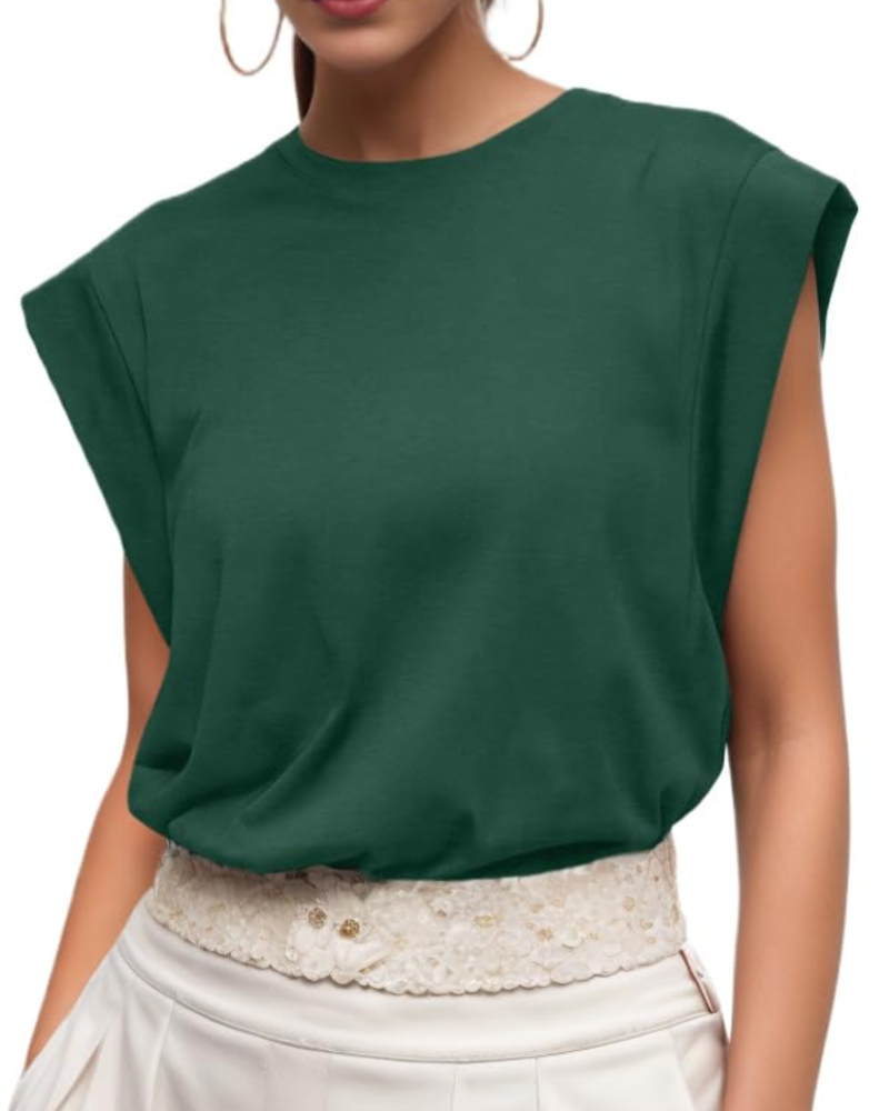 Fionna Women's Cotton T-Shirt – Elegant Short-Sleeve Round Neck Top