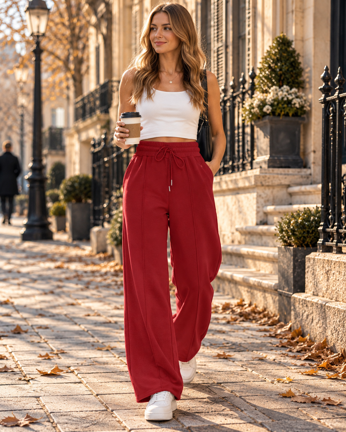 Χέπσελ Παντελόνι Jogger Γυναικείο – Ψηλόμεσο, Φαρδιά Μπατζάκια, Κορδόνι και Τσέπες