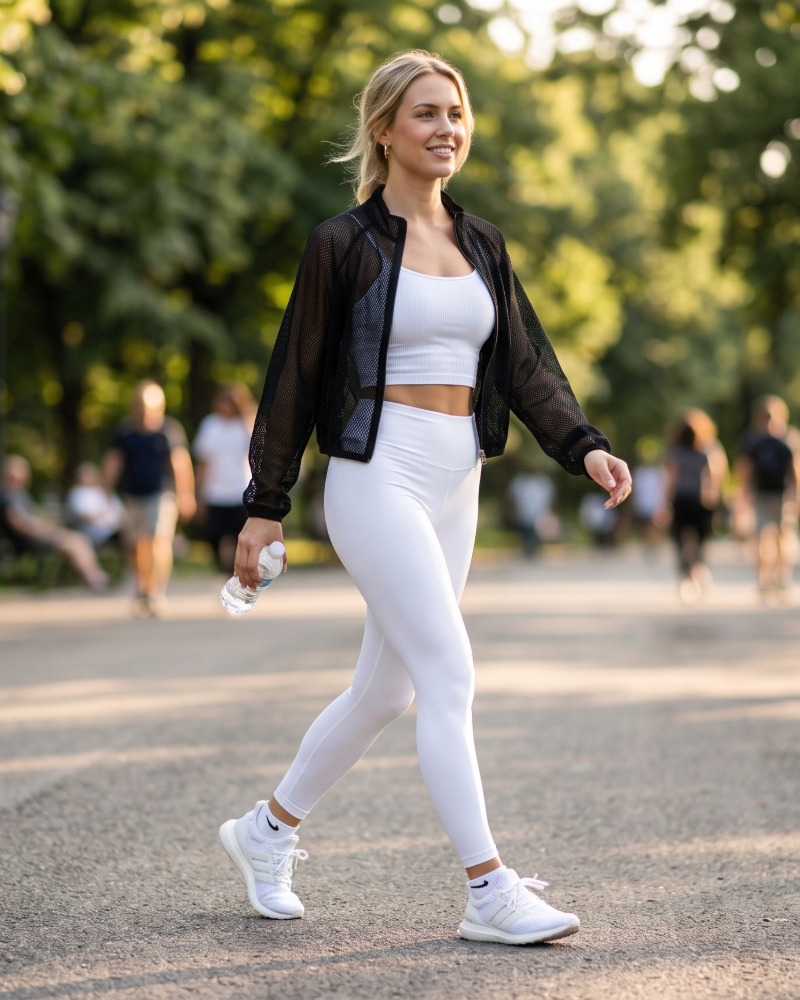 Ainsley Damenjacke – Kurze Sportjacke aus atmungsaktivem Mesh mit Reißverschluss
