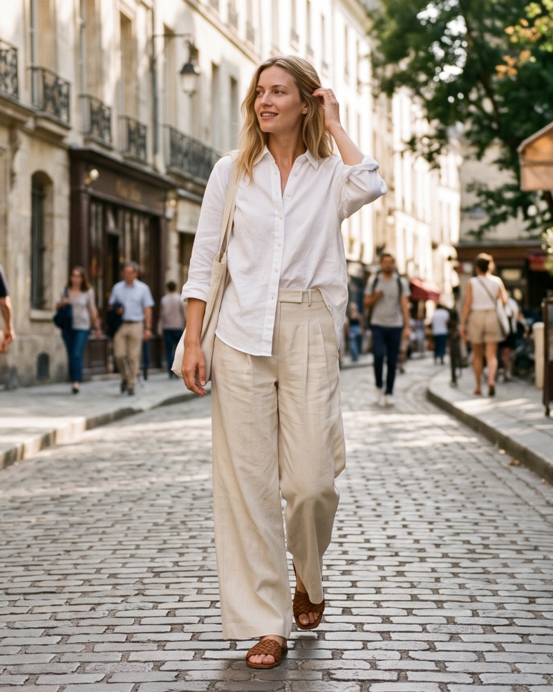 Kendall Damesbroek – Wijde Broek met Hoge Taille, Rekbaar, Elegant met Onzichtbare Sluiting