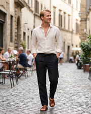Holden Men's Pants – Lightweight Breathable Linen Style Pants, Casual Elegant Fit