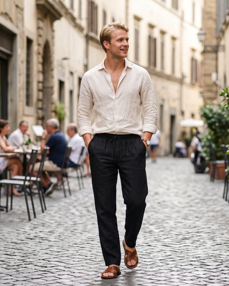 Holden Herenbroek – Lichtgewicht Linnenstijl Broek, Ademend, Casual Elegante Pasvorm