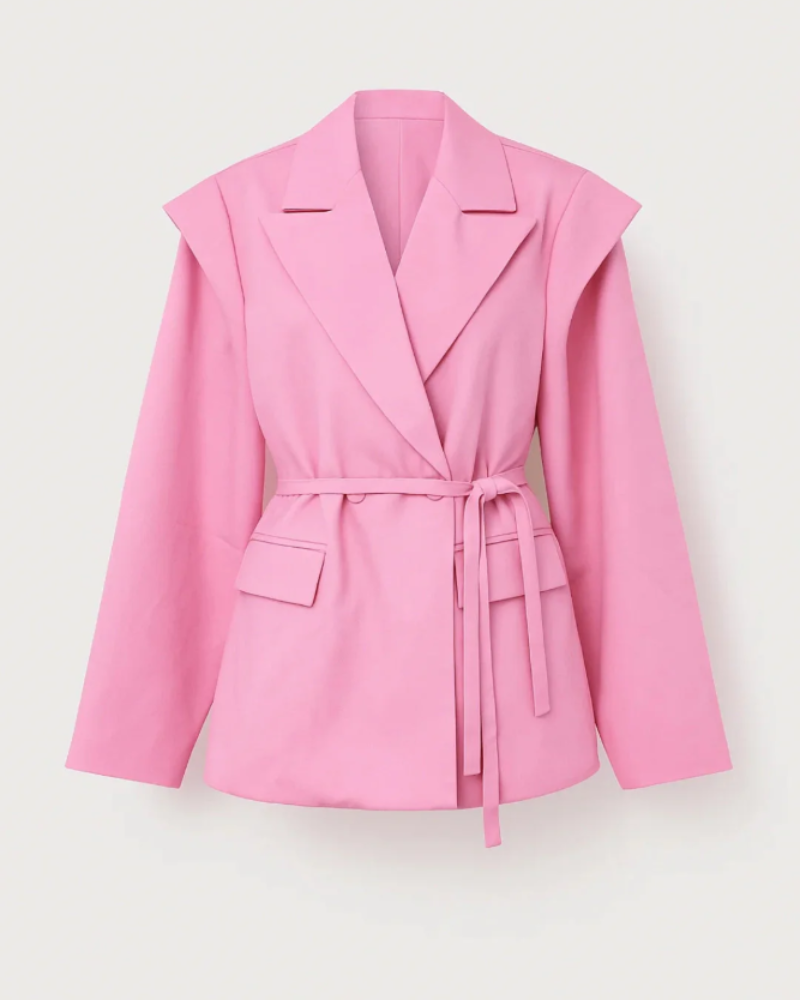 Jordan Blazer Damen – Taillierter Blazer mit Gürtel, Reverskragen, Taschen, elegant und schick
