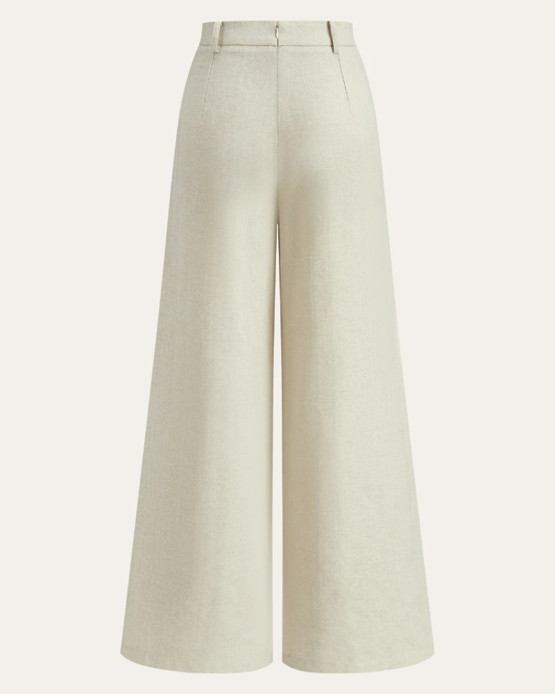 Kendall Damesbroek – Wijde Broek met Hoge Taille, Rekbaar, Elegant met Onzichtbare Sluiting