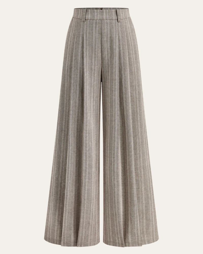 Kendall Damesbroek – Wijde Broek met Hoge Taille, Rekbaar, Elegant met Onzichtbare Sluiting
