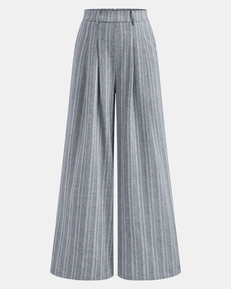 Kendall Damesbroek – Wijde Broek met Hoge Taille, Rekbaar, Elegant met Onzichtbare Sluiting