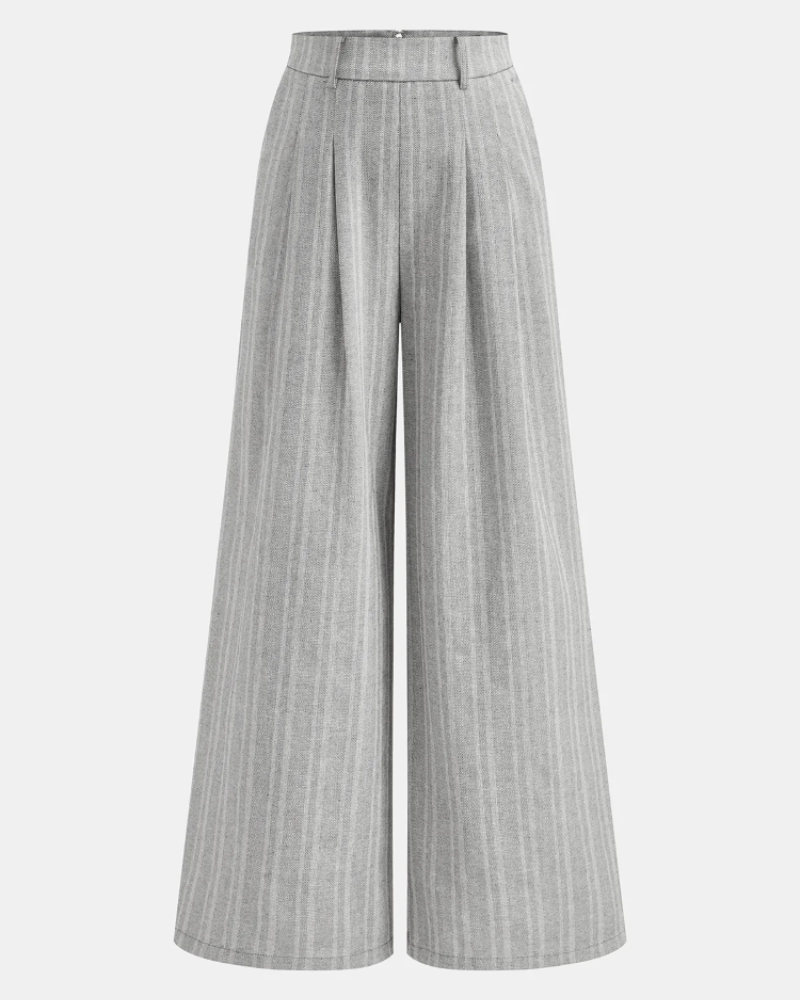 Kendall Damesbroek – Wijde Broek met Hoge Taille, Rekbaar, Elegant met Onzichtbare Sluiting