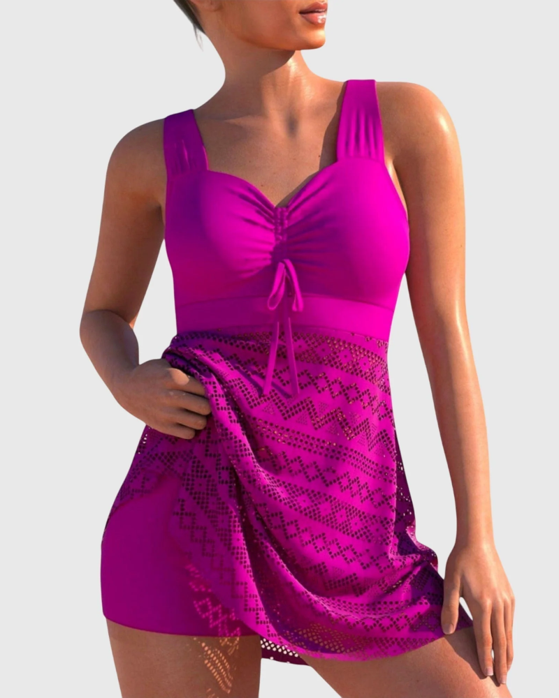 Zestaw bikini Sage dla kobiet – dwuczęściowe bikini o fakturowanej tkaninie, elegancki i wygodny krój na lato