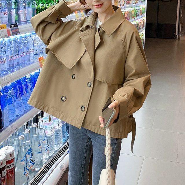 Charlotte Trench Court Mujer – Chaqueta Primaveral Ligera Corte Entallado y Solapa