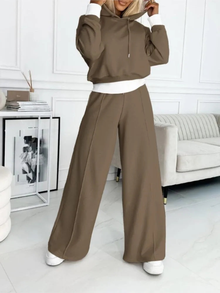 Conjunto Aurora Mujer 2 Piezas – Atuendo Casual de Corte Holgado con Top y Pantalón a Juego