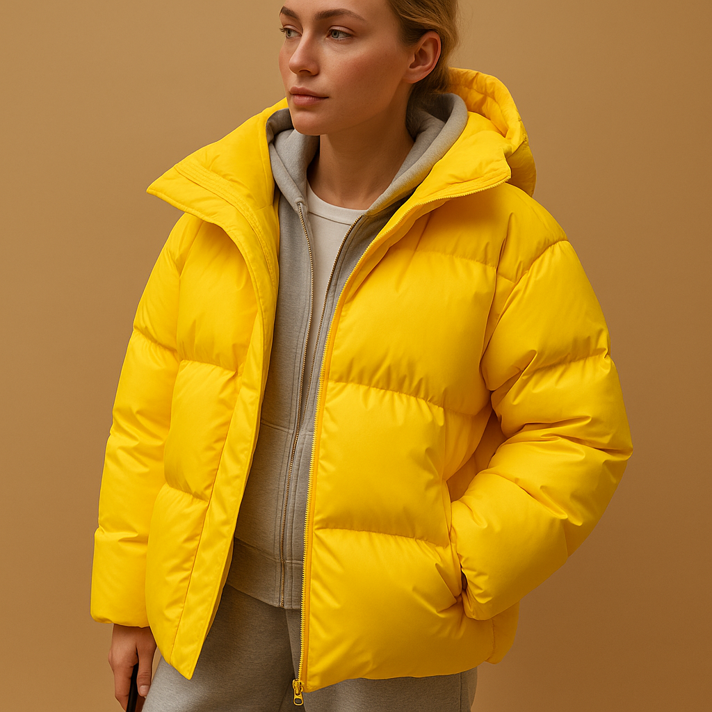Delaney Dames Gewatteerd Winterjack – Oversized Waterafstotende Jas met Capuchon & Ritssluiting