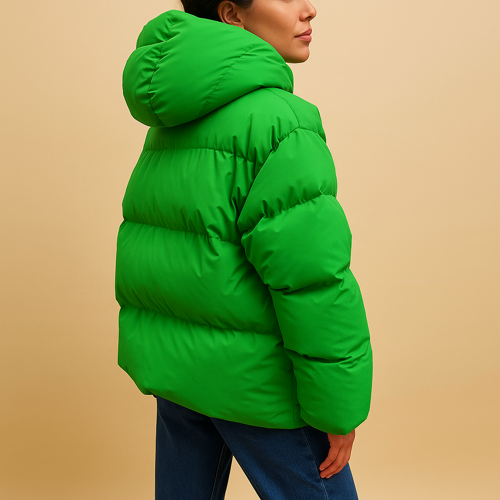 Delaney Dames Gewatteerd Winterjack – Oversized Waterafstotende Jas met Capuchon & Ritssluiting