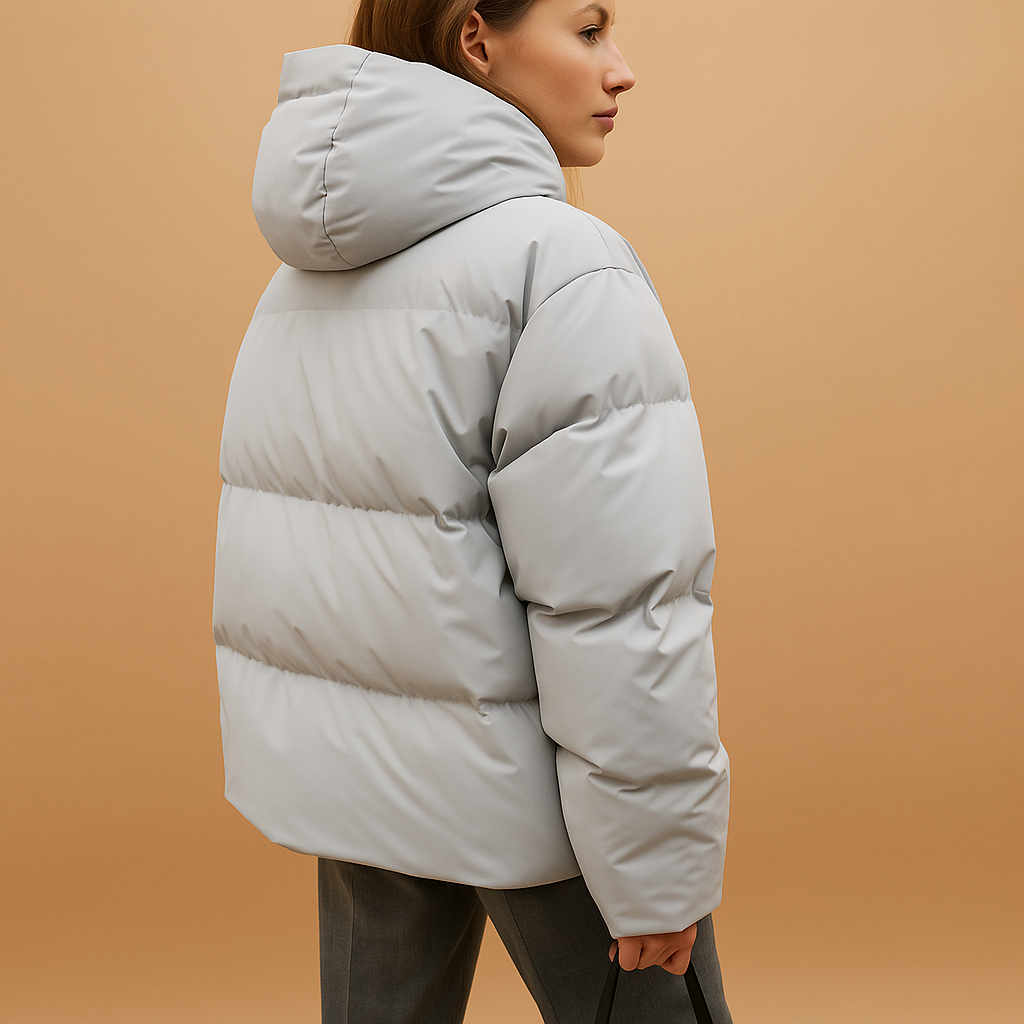 Delaney Dames Gewatteerd Winterjack – Oversized Waterafstotende Jas met Capuchon & Ritssluiting