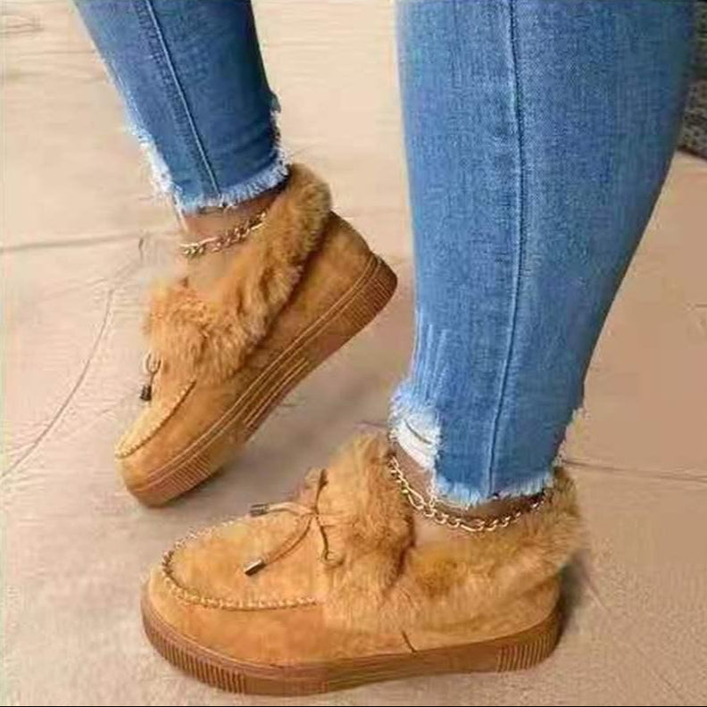 Esther Chaussons de Invierno para Mujer – Suave Tacto de Ante con Forro Caliente de Piel Sintética y Suela Antideslizante