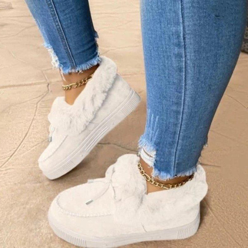 Esther Chaussons de Invierno para Mujer – Suave Tacto de Ante con Forro Caliente de Piel Sintética y Suela Antideslizante