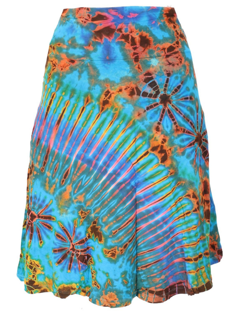 Spódnica midi damska Juniper Jupe Tie-Dye – dwuczęściowa spódnica 2 w 1 z możliwością przekształcenia w górę bez ramiączek