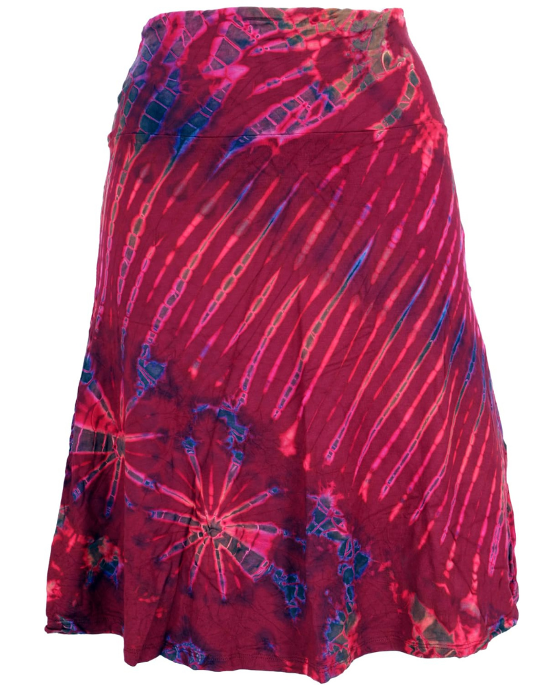 Falda Midi Juniper para Mujer Tie-Dye – Falda 2 en 1 Convertible en Top Sin Tirantes