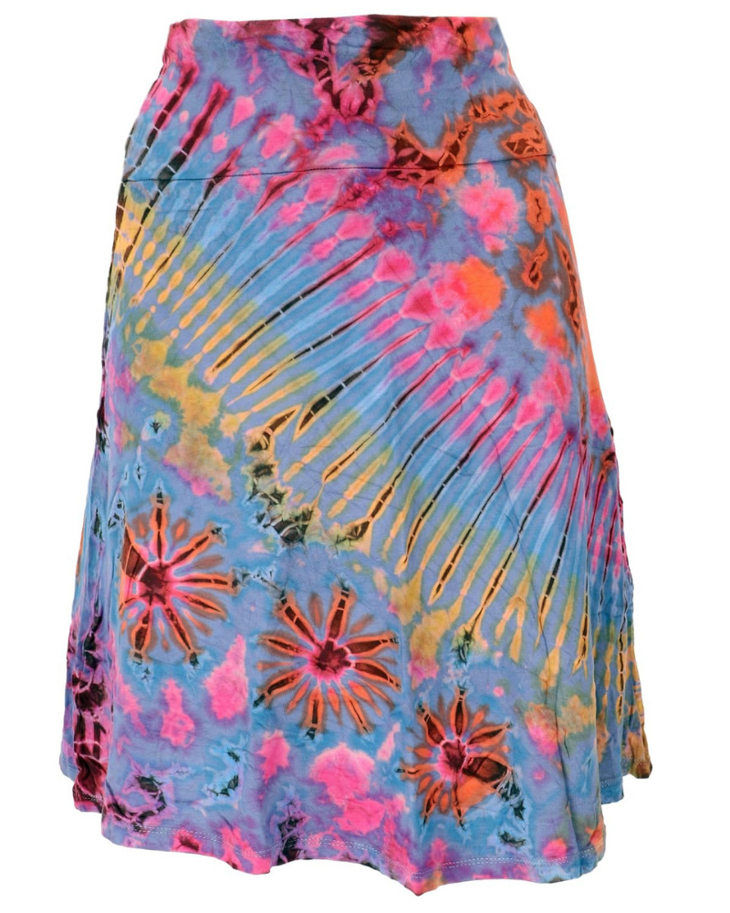 Falda Midi Juniper para Mujer Tie-Dye – Falda 2 en 1 Convertible en Top Sin Tirantes